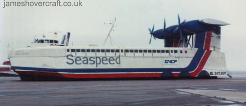 The SEDAM N500 - N500 at Pegwell Bay hoverport (submitted by Mike Fuller).